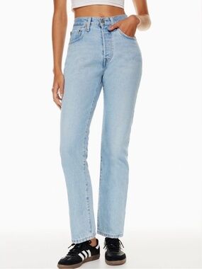 Levi’s 501 High-Rise Straight Leg Jeans - Light Blue